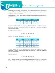 Trinomios De La Forma X2 Bx C Ayuda Para Tu Tarea De