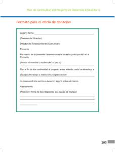 Formato para el oficio de donación - Ayuda para tu tarea de Desarrollo  Comunitario SEP Preparatoria Sexto semestre - Respuestas y explicaciones