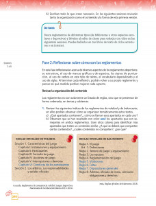 Escribir un reglamento deportivo - Ayuda para tu tarea de Lengua Materna.  Español SEP Secundaria Segundo - Respuestas y explicaciones